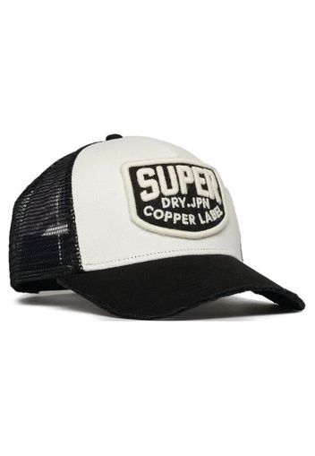 Superdry Mesh Trucker Cap Black, Taglia Taglia Unica Unisex Colore Bianco|Nero