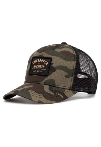 Superdry Dirt Road Trucker Cap Camo, Taglia Taglia Unica Unisex Colore Marrone|Verde