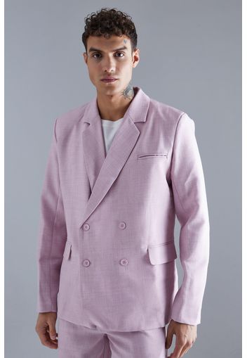 Relaxed Double Breasted Suit Jacket, Azzurro