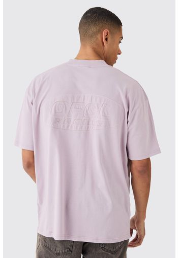 Oversized Raw Applique T-shirt, Purple