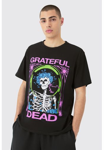Oversized Grateful Dead Band License T-shirt, Nero