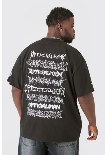 Plus Extended Neck Official Man Tour T-shirt, Nero