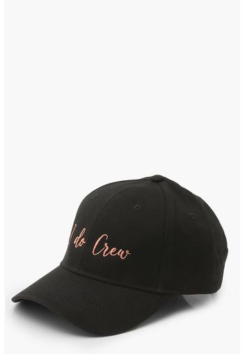 I Do Crew Slogan Cap, Nero