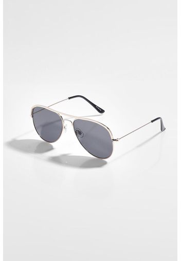 Rose Gold Lens Aviator Sunglasses, Metallics