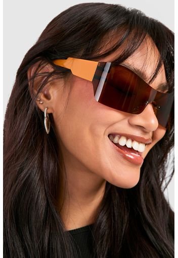 Orange Visor Sunglasses, Arancio