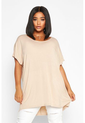 Plus t-shirt oversize, Tan