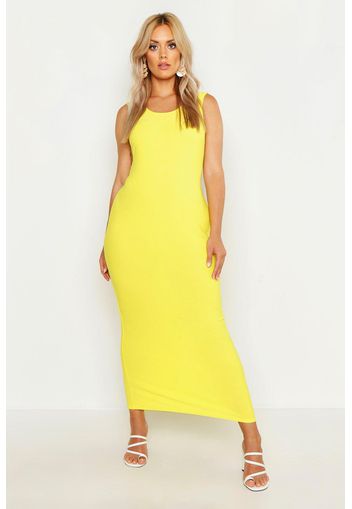 boohoo, Maxi abito con scollo rotondo Plus, Giallo | Sifp-psico