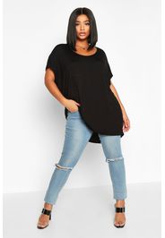 Plus t-shirt oversize, Nero