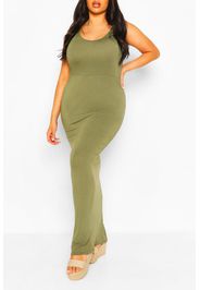 Plus Scoop Neck Maxi Dress, Verde