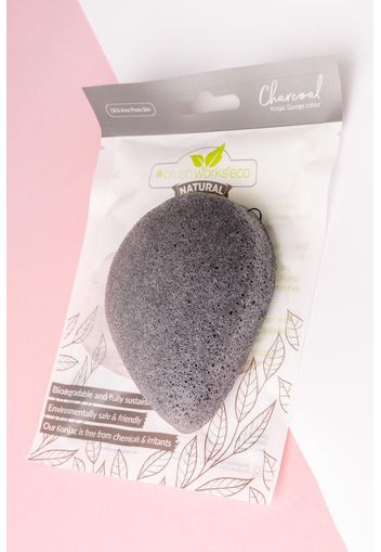 Brushworks Charcoal Konjac Sponge, Nero