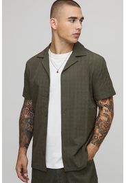 Regular Technical Check Shirt, Verde