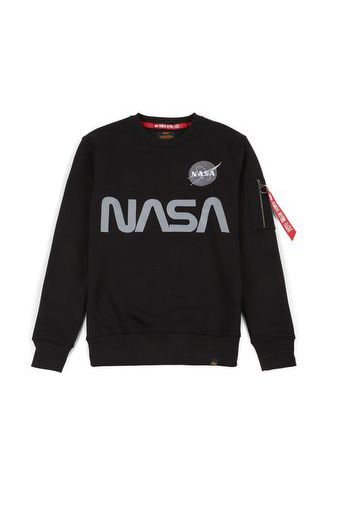 Nasa Reflective Crewneck, Black - Felpe