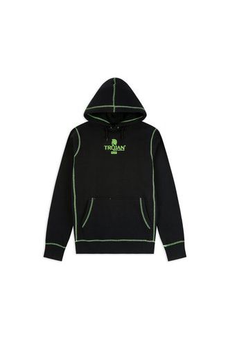 Trojan Contrast Hoodie, Black - Felpe