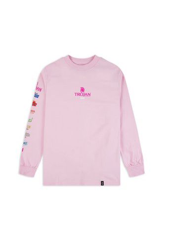 Trojan Pleasure Pack LS T-shirt, Pink - T-shirt