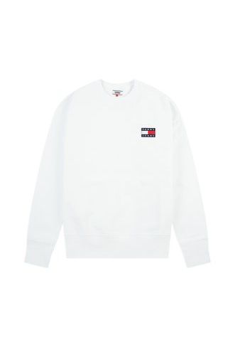 TJ Badge Crewneck, Classic White - Felpe