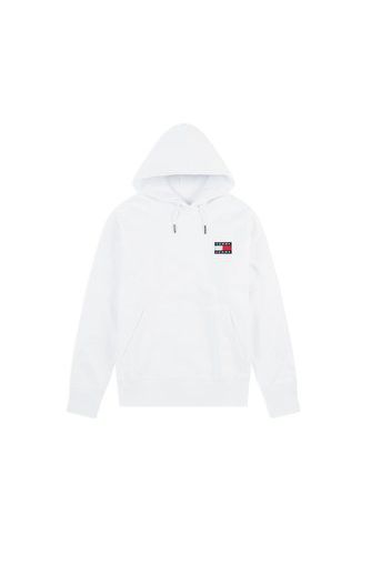 TJ Badge Hoodie, Classic White - Felpe