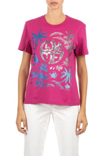 T-Shirt Fucsia In Cotone