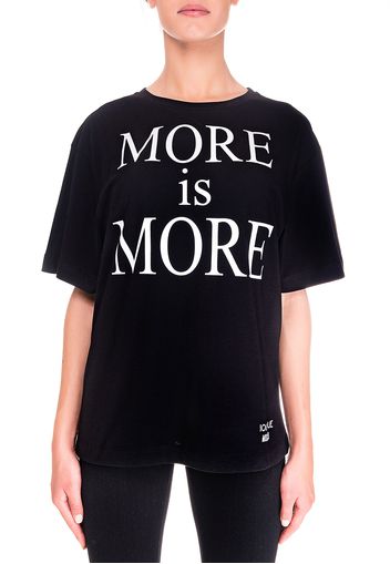 T-Shirt Nera In Cotone Modello More Is More