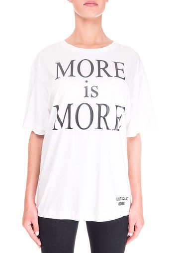T-Shirt Bianca In Cotone Modello More Is More