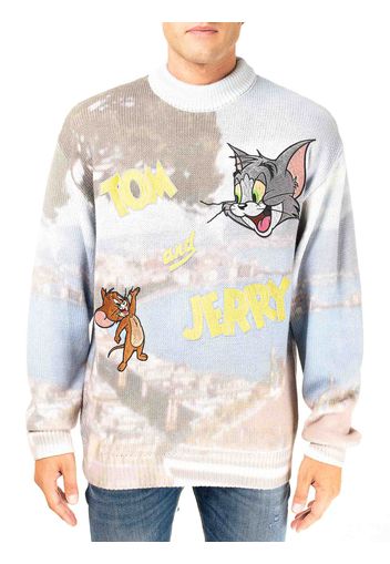 Maglia Con Stampa Golfo Di Napoli E Ricamo Tom & Jerry