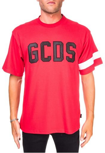 T-Shirt Rossa In Cotone Con Logo