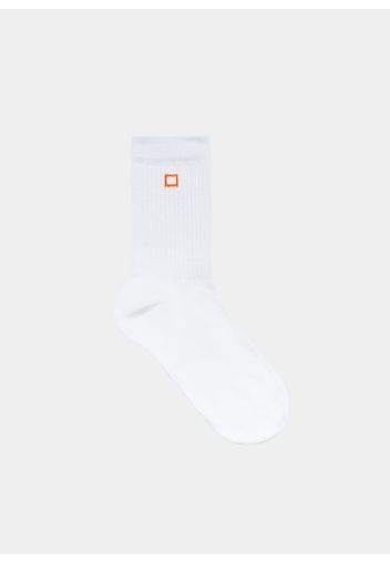 Socks Mono White-Orange