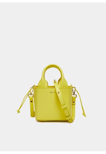 Cubo Bag Leather Yellow