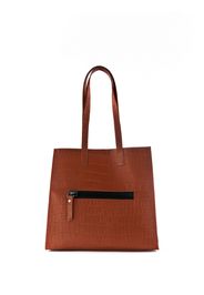 Borsa shopper stampa animalier cuoio donna