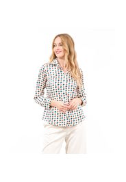 Camicia in raso fantasia a manica lunga