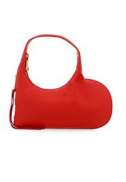 Borsa a mano in pelle design a cuore con zip