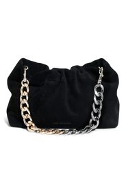 Borsa a spalla Chain Shoulder in pelle scamosciata