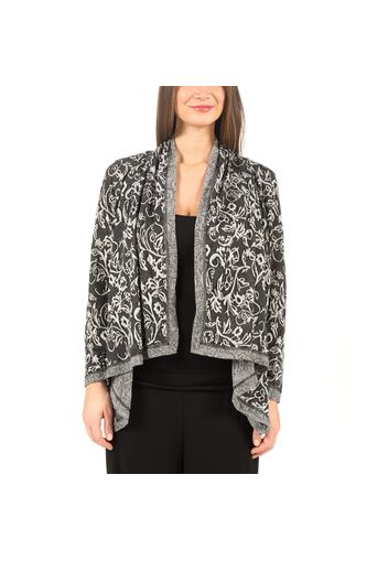 Cardigan in maglia jacquard con motivo a punte