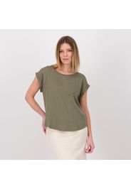 Blusa in twill di Lyocell con taschino