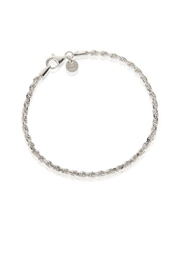 Bracciale placcato platino con finitura diamantata