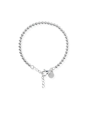 Bracciale in argento 925 placcato platino con sfere lucide