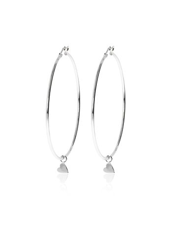 Orecchini a cerchio in argento 925 con charm