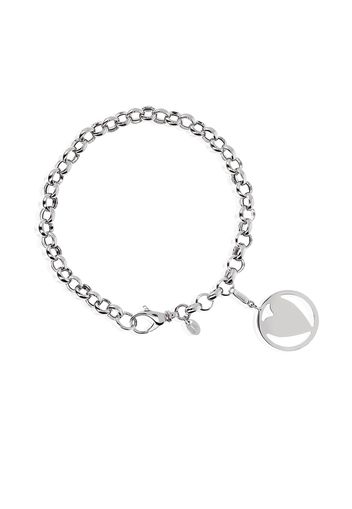 Bracciale placcato platino con charm a scelta