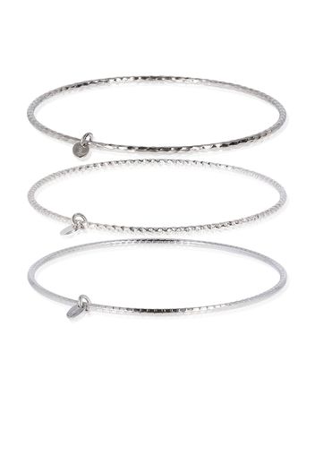 Set 3 bracciali in argento placcato platino