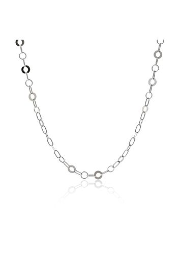 Collana maglie tonde e ovali in argento 925