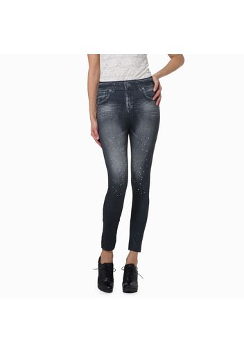 Caresse jeans effetto modellante con interno mano calda