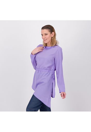 Blusa asimmetrica con collo ad anello