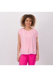 Blusa in mussola di viscosa con drappeggi