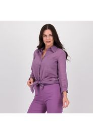 Camicia in ramié leggero con collo a listino