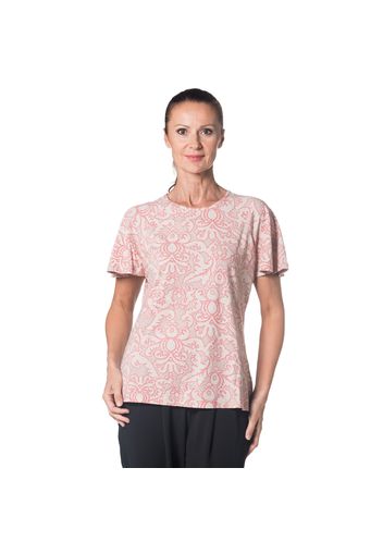 Blusa in cotone e viscosa fantasia