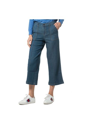 Jeans leggero modello gaucho in cotone