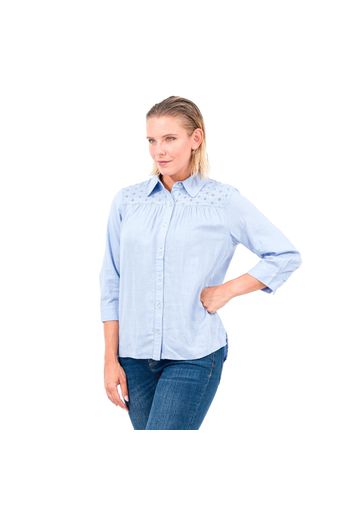 Camicia in lino e viscosa