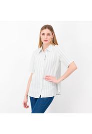 Camicia fantasia maniche corte in cotone stretch