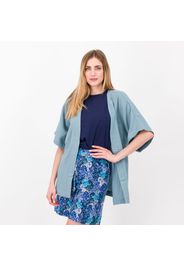 Cardigan a kimono in garza di cotone maniche al gomito