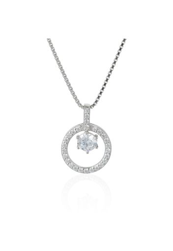 Collana pari a 0.77ct con pendente tondo