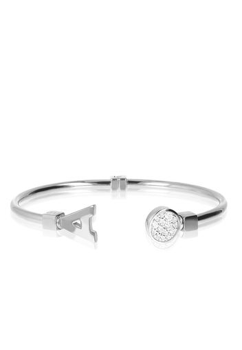 Bracciale rigido in argento 925 con cristalli